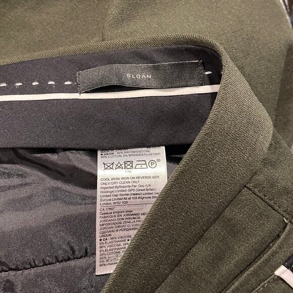 Banana Republic Sloan Olive Green Side Stripe Ankle Pants Size 2 (30x28) EUC - Picture 14 of 14